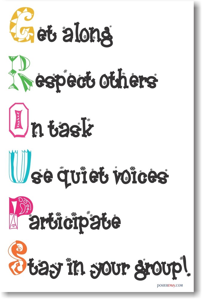 GROUPS - NEW Classroom Motivational Poster