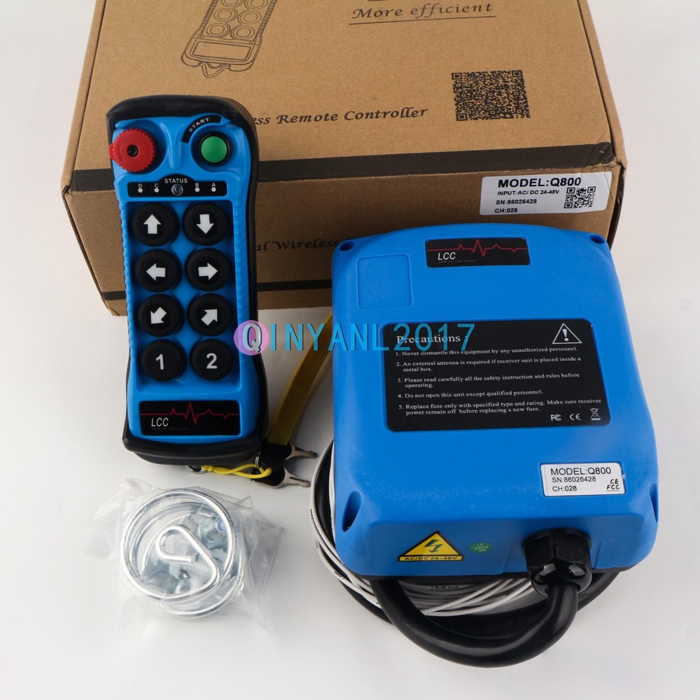 Q800 8Button Single Speed Hoist Crane Industrial Wireless Remote Control Single