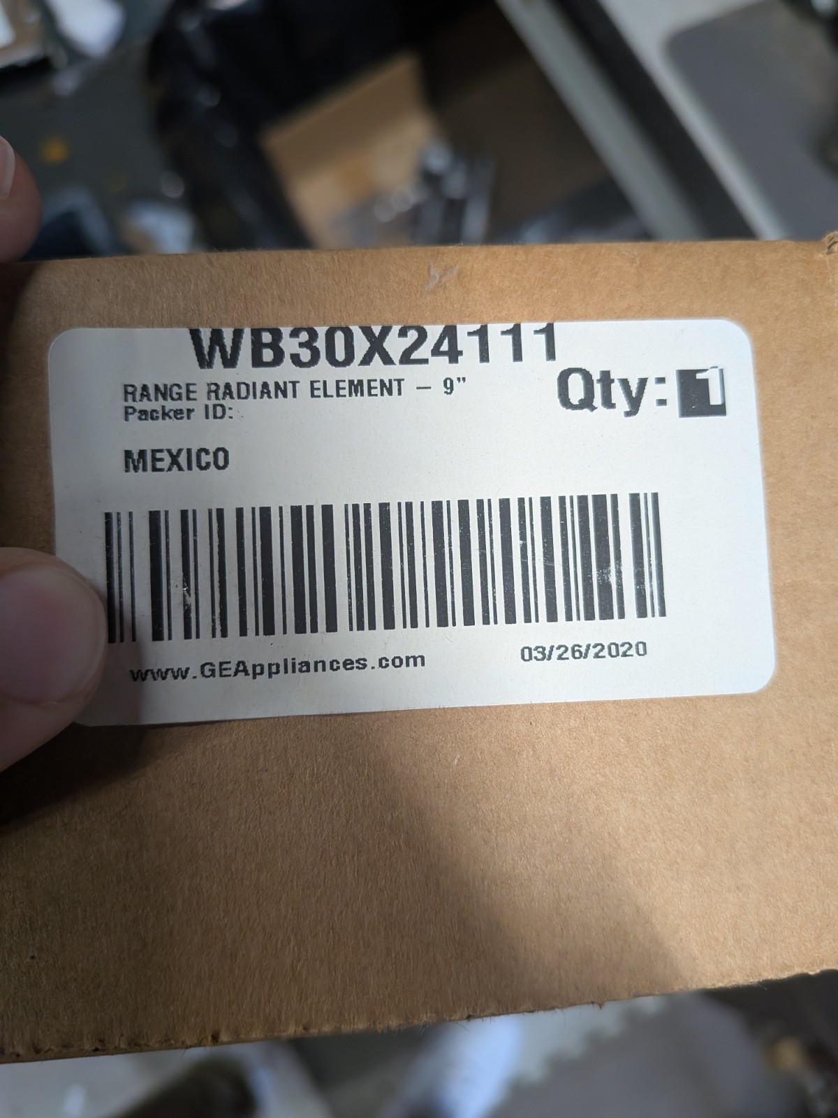 GE WB30X24111 Radiant Heating Element 9"