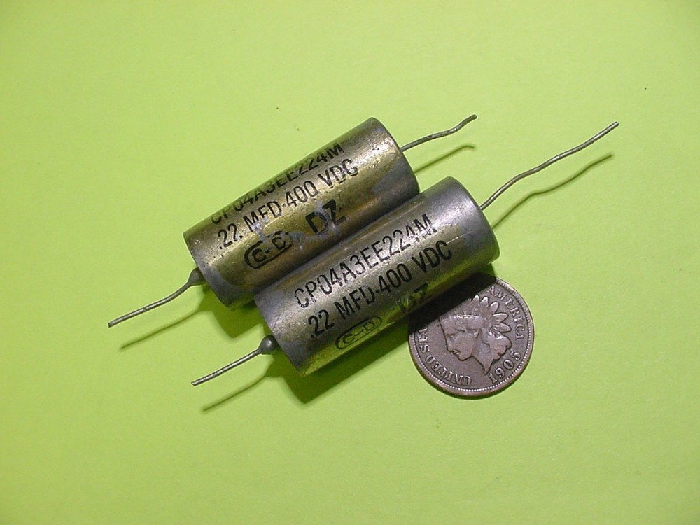 SPRAGUE VITAMINE Q CAPACITOR PAIR .22uF 400VDC ***