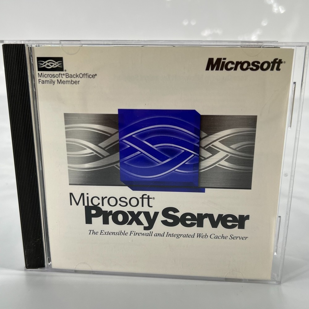 Microsoft Proxy Server 2.0 Firewall and Web Cache Windows NT CD-ROM (1997) w/Key