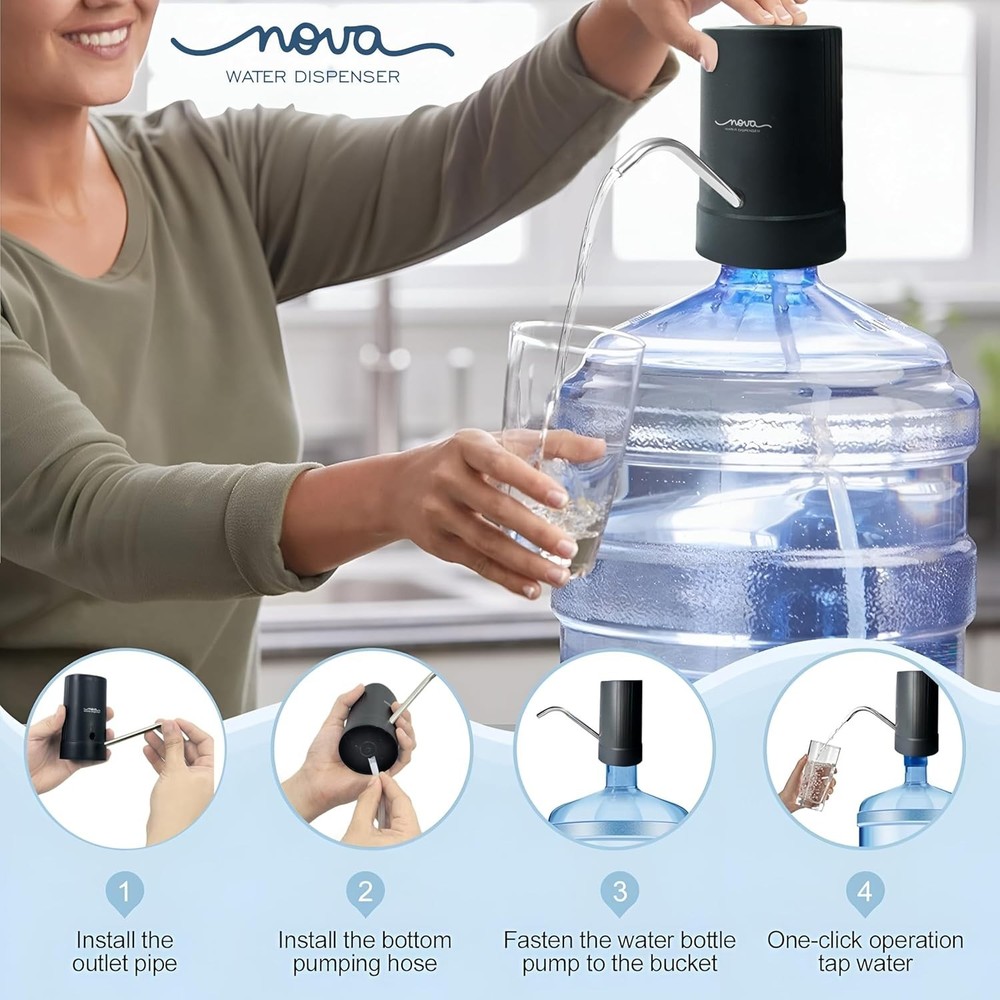 Compact GetSetNova Water Jug Dispenser - Safe, Efficient, & User-Friendly Design