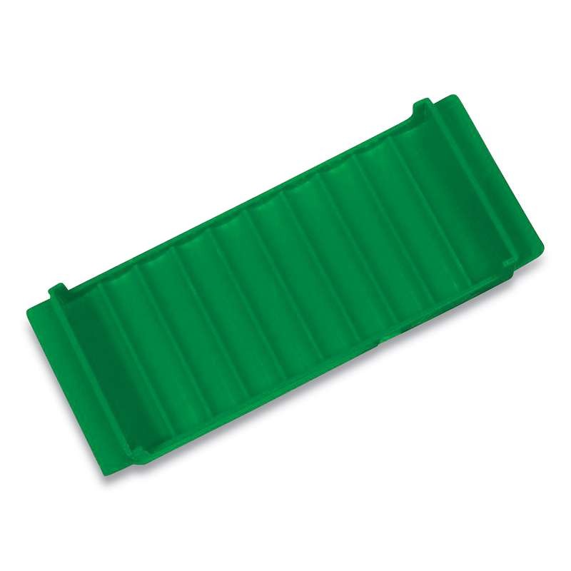 CONTROLTEK® Stackable Plastic Coin Tray, Dimes, 10 Compartments, Green