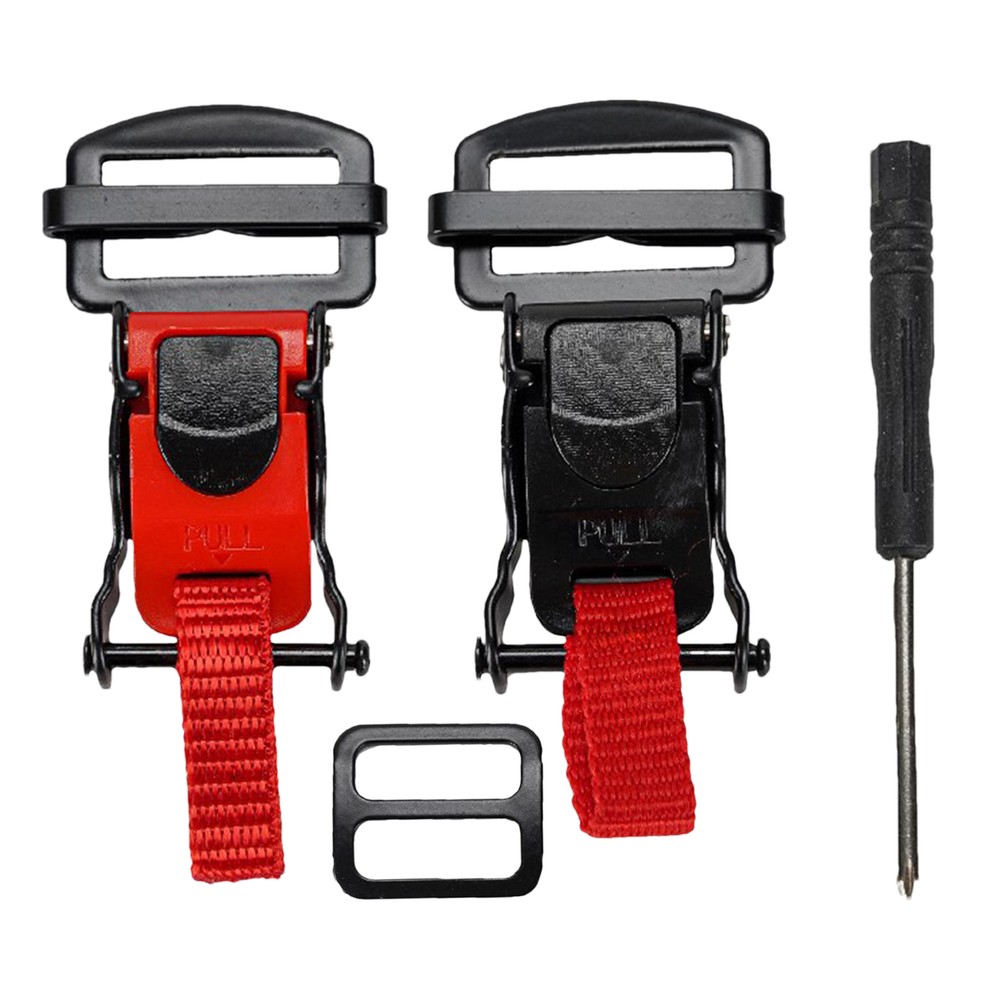 Motorcycle Helmet Quick Release Buckle Kit Ratcheted Chin Strap Adapter