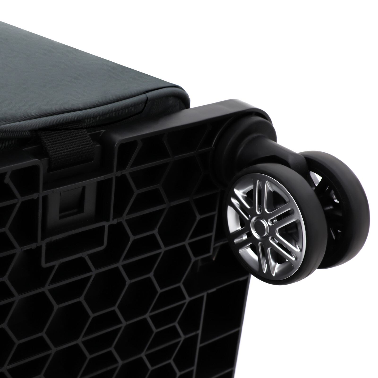 Foldable Trolley Shopping Cart with Telescopic Handle & Waterproof Bag - Gray