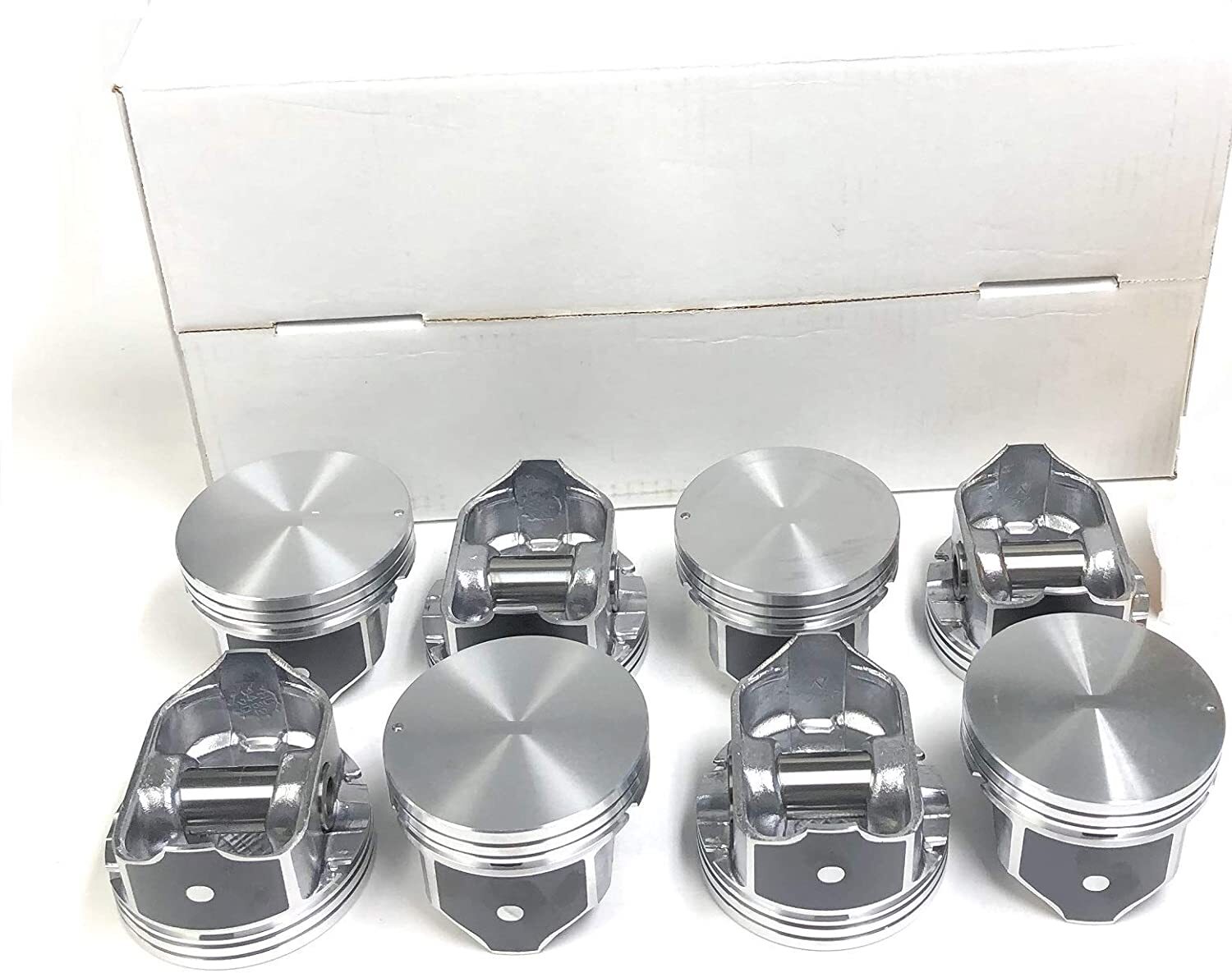 Moresa FLAT TOP Pistons Set/8 for Chevy LS 4.8L 5.3L w/PRESS-fit Pin STD bore