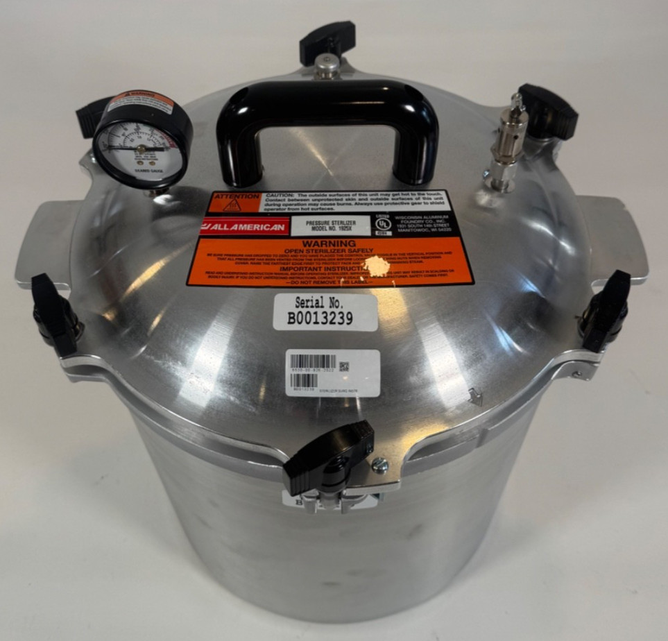 All American 1925X 25QT Heavy Cast Aluminum Autoclave Non-Electric Sterilizer