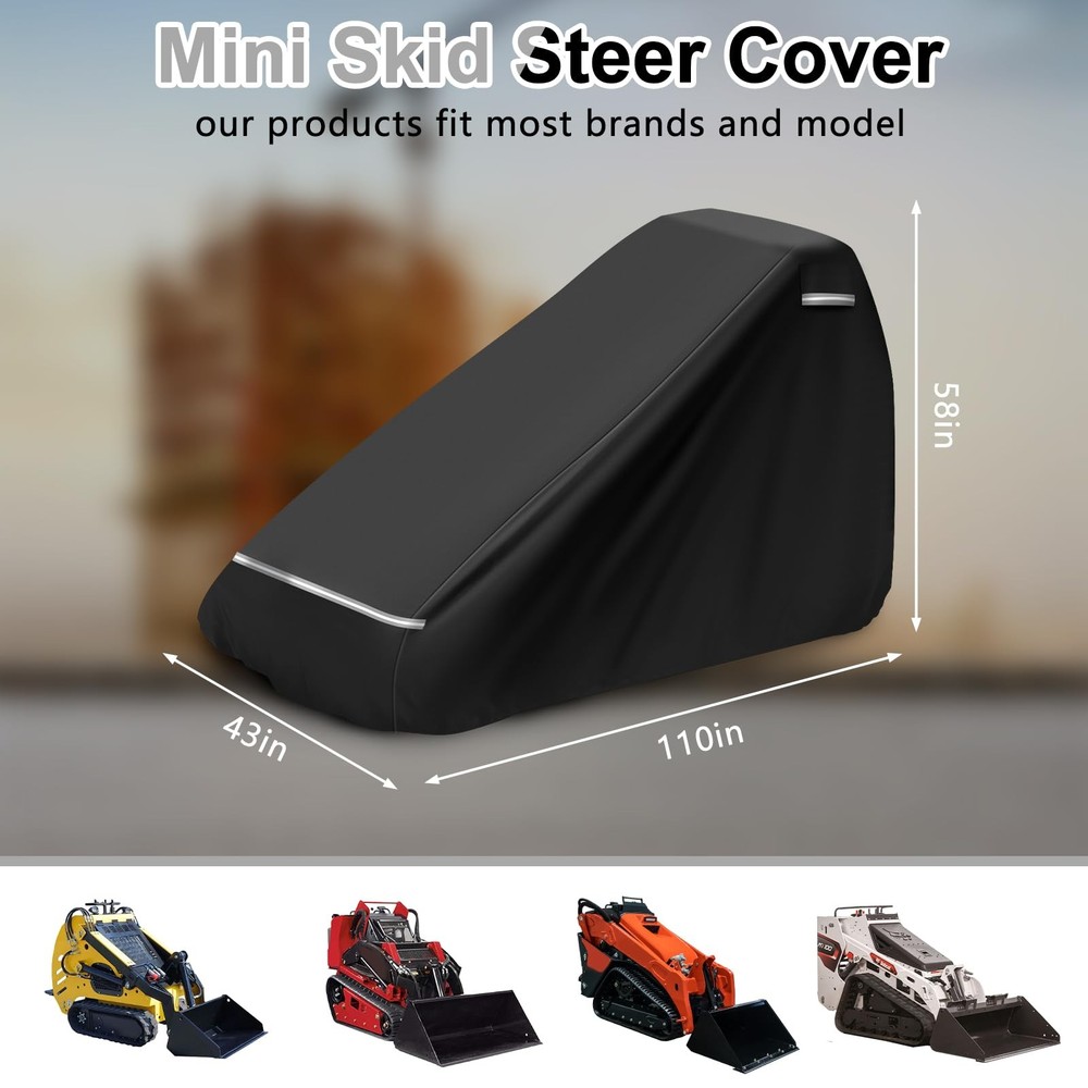 Mini Skid Steer Loader Cover Replace for Bobcat (Without Cockpit), Black