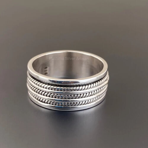 Spinner Ring Solid 925 Sterling Silver Band Ring Handmade Ring All Size SSS-2