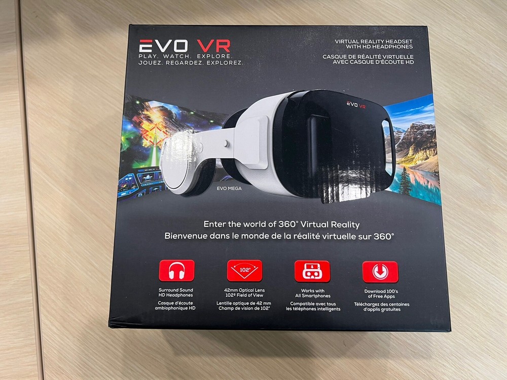 EVO MEGA VR WIRELESS VIRTUAL REALITY HEADSET for iOS, ANDROID