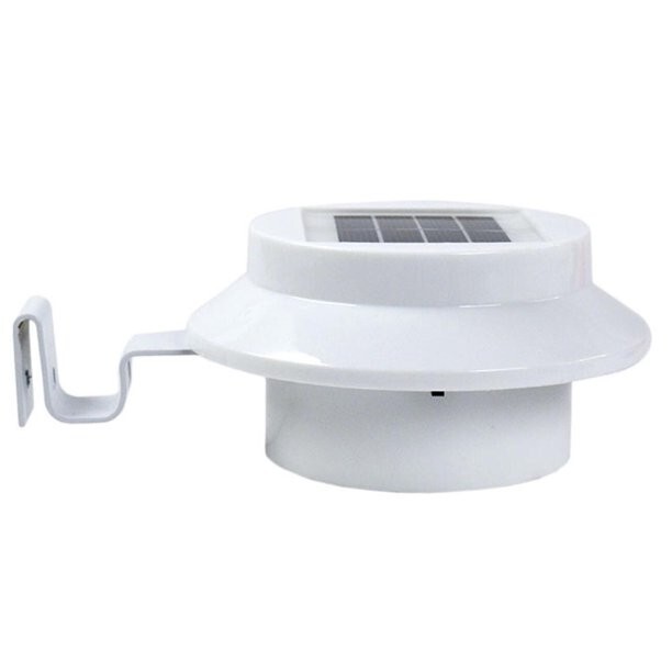 8 Pack Solar Powered LED Outdoor Gutter Lights with Brackets - Water Resistant