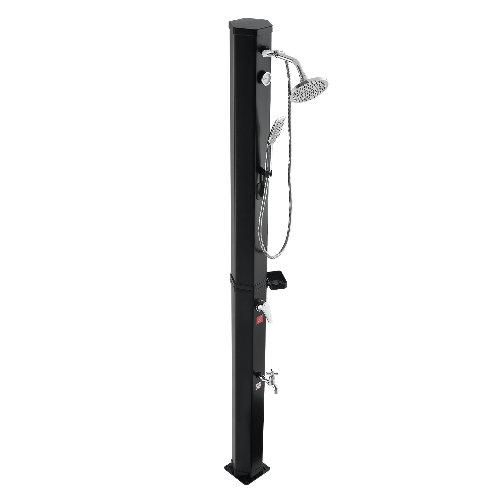 VEVOR 10.6 Gal Solar Heated Shower Handheld Foot Faucet Hot Cold Water