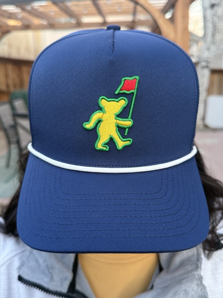 Dancing Bear Golf Hat Custom Dead Golf Masters Hat Grateful Rope Hat Dad Golf