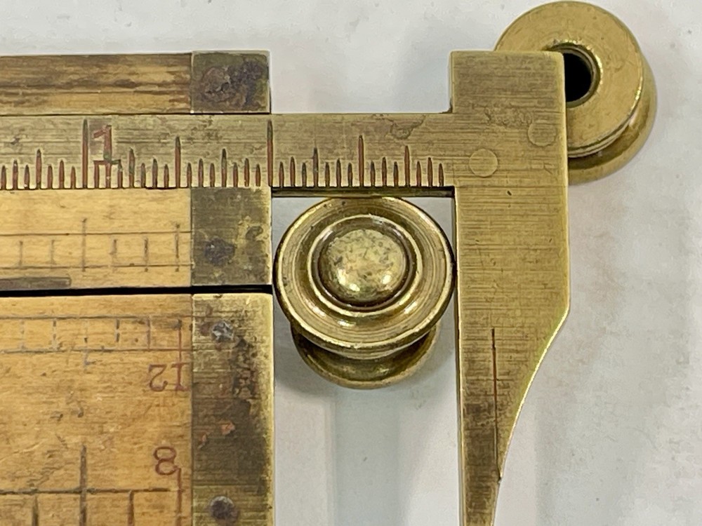 Pair NOS Tiny 0.5" Drawer Pulls Door Knobs KBC Brass Co mcm