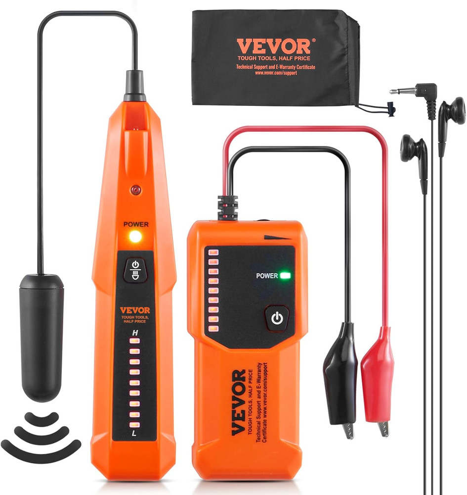 Underground Cable Locator, 3 FT Max. Detection Depth, Wire Tracer Break Detector