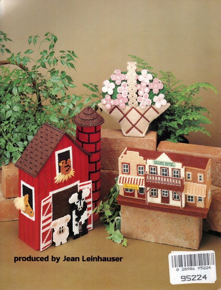 American Sch. Needlework 3058 DOORSTOPS CAT CLOCK Plastic Canvas Pattern Leaflet