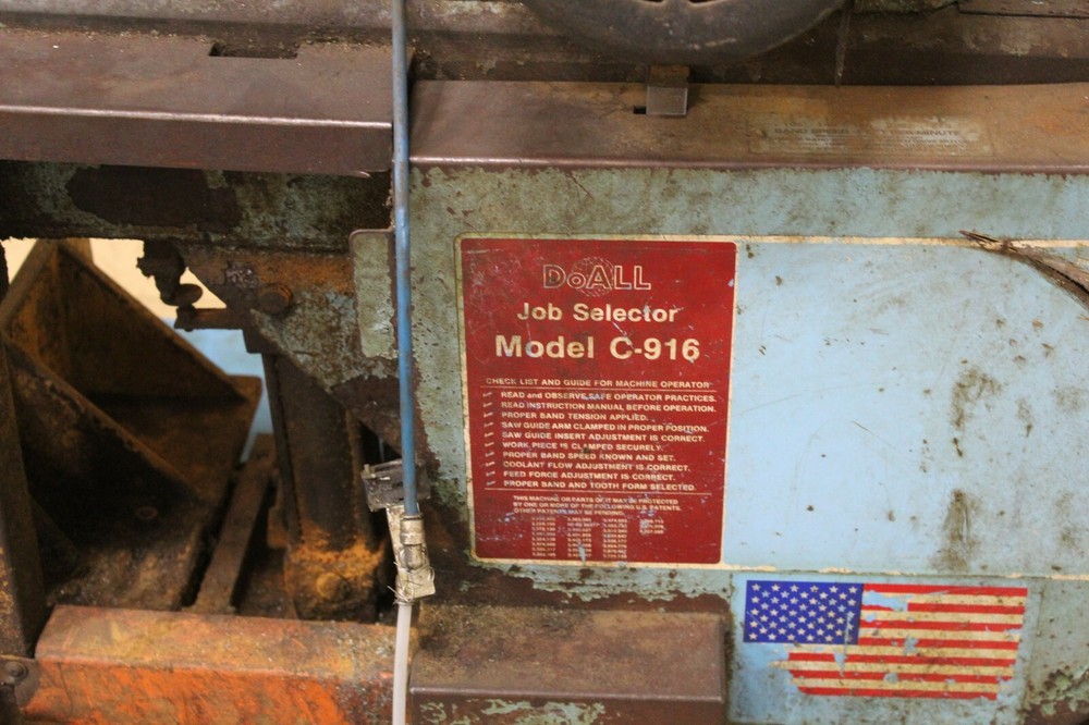 9" X 16" DOALL HORIZONTAL MODEL# C-916M BANDSAW: YODER #72222
