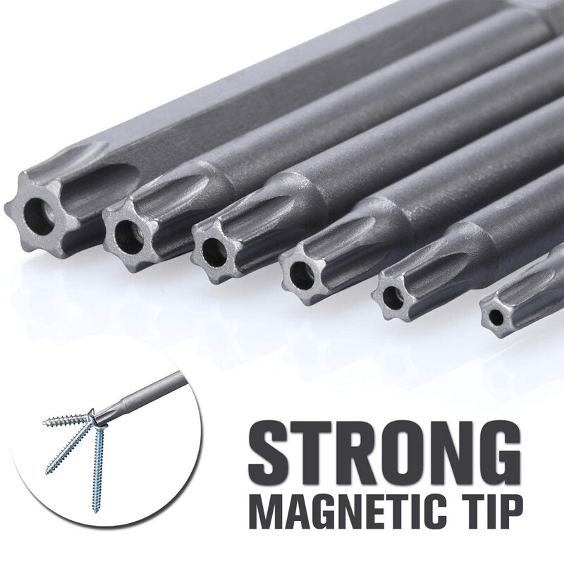 23pcs Torx Screwdriver Bit Set, Security Magnetic Head 50mm 100mm