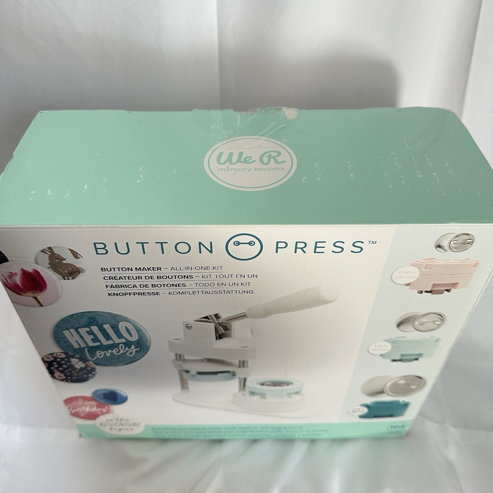 We R Memory Keepers Button Press All-In-One Kit – 3 Size Button Maker