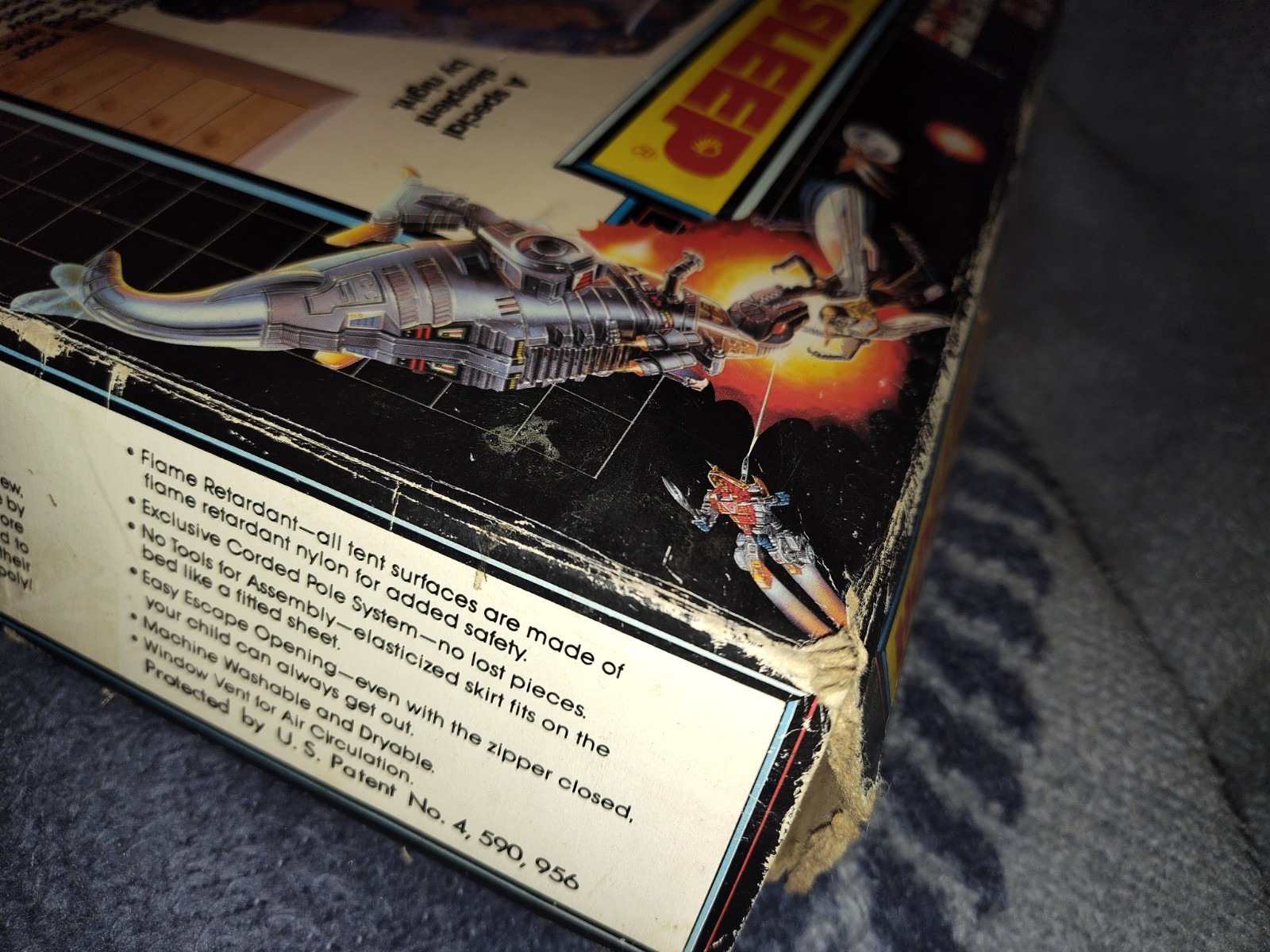 Transformers Hasbro Hide N Sleep Twin Bed Tent Cover In Box Vintage 1985 AS-IS