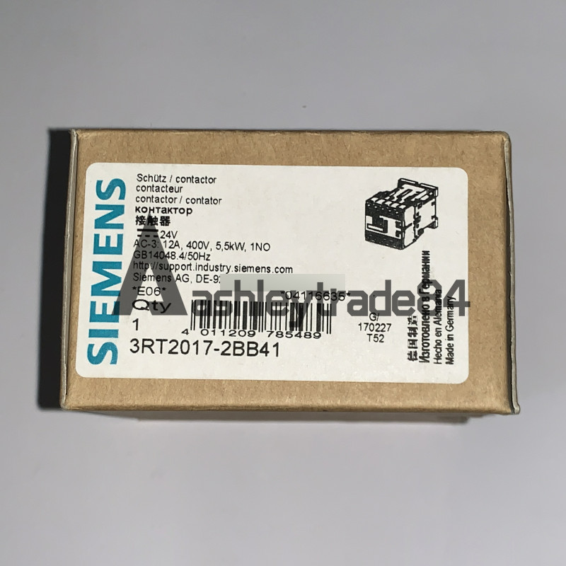 1PCS NEW Siemens contactor 3RT2017-2BB41 DC24V