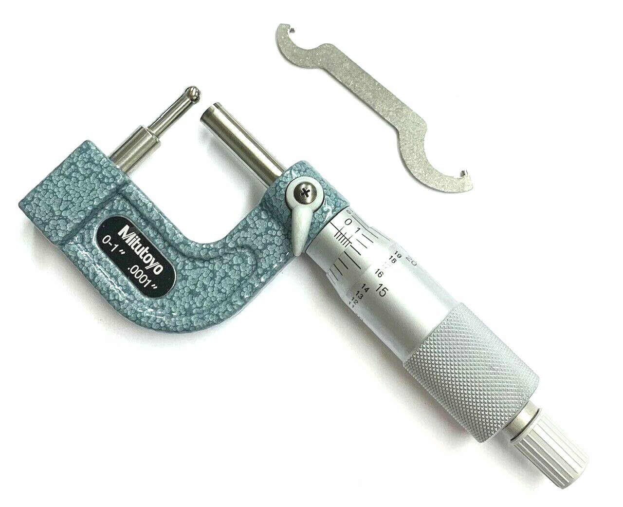 0-1" TUBE MICROMETER .0001" GRAD CARBIDE FACES RAACHET THIMBLE MITUTOYO #115-313