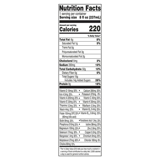 Equate Vanilla Original Nutritional Shake, 8 FL OZ, 6 Count