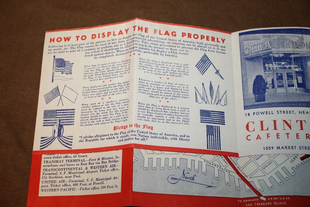 Two Original WW2 Wartime U.S. Homefront San Francisco Map for Service Members