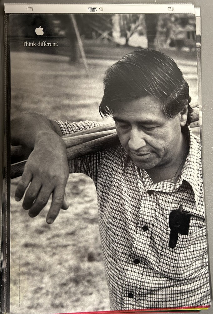Apple Think Different  Poster Cesar Chavez Original 1997 – 17" x 11"