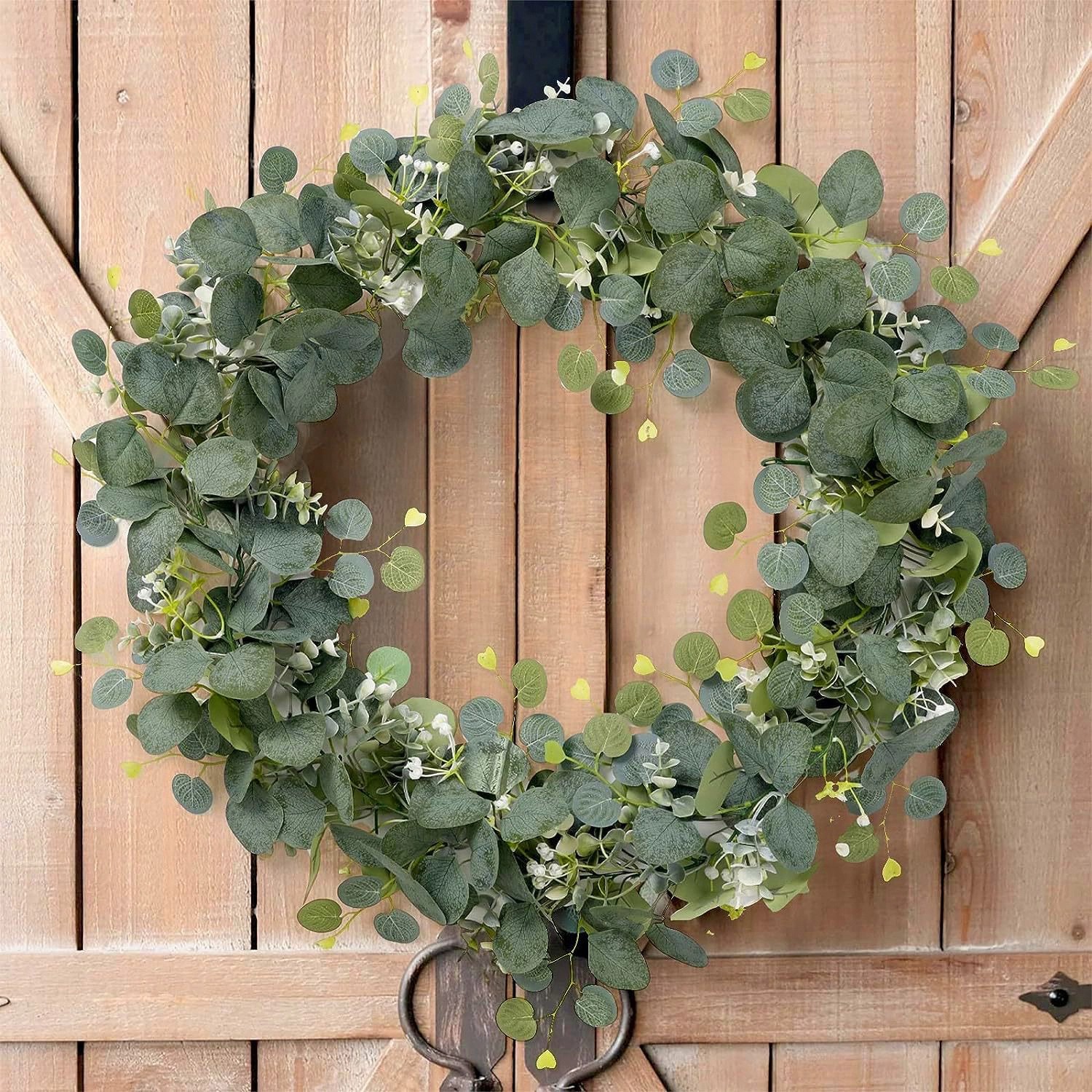 2x Artificial Eucalyptus Garland,Eucalyptus Leaves Table Greenery Garland Wreath