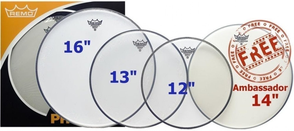 Remo Drum Set, 16-inch (PP0250BE)