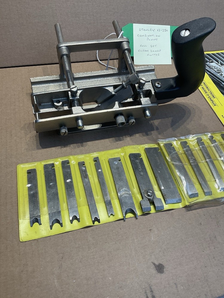 Modern STANLEY No 13-050 Combination Plane Complete With Full Set Sharp Cutters