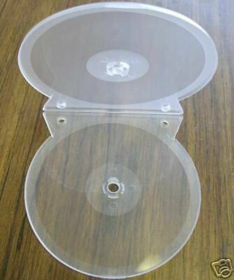 100 DOUBLE BINDING CLEAR CD / DVD CLAMSHELL CASE CASES - SF18