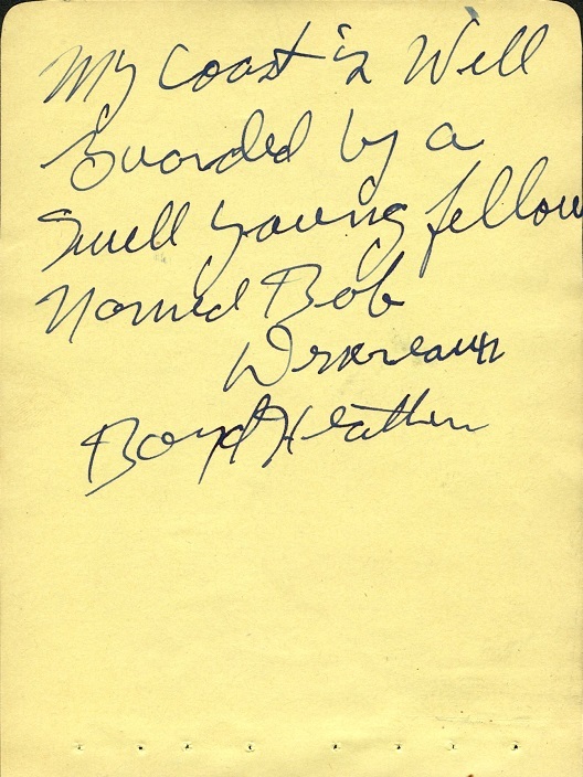 Vintage BOYD ???? Autograph