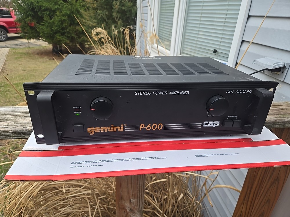 GEMINI P-600 Stereo Power Amplifier, UNTESTED, AS IS, READ**