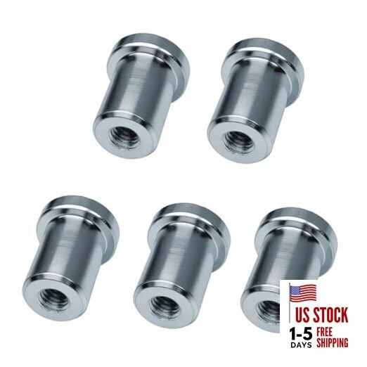 (5 Pcs) Weld-On Nut,1/2"-13 Thread, Extended Threaded 5pcs1/2"-13 Thread