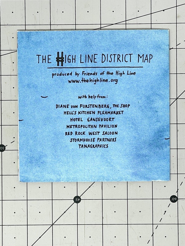 NYC High Line District Map 2003 By Ingo Fast