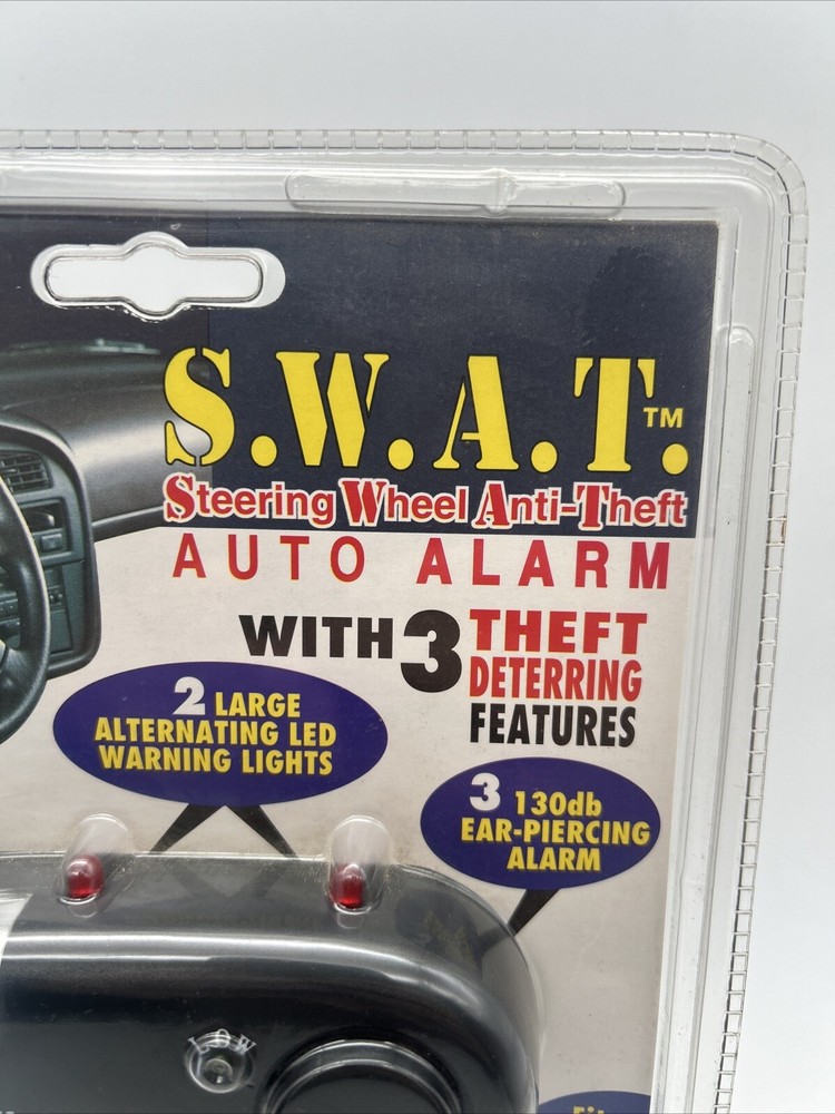 S.W.A.T. Steering Wheel AntiTheft Auto Alarm With 3 Theft Deterring Features