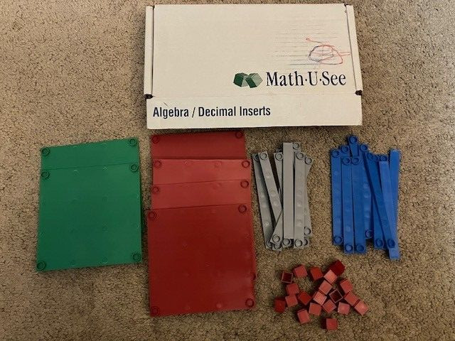Used Math U See Algebra/Decimal Inserts Set 48 Pieces