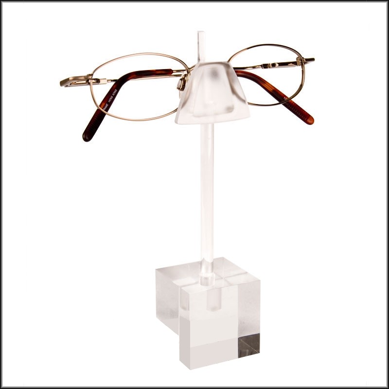 Optical Display - d3.CLR - Single Cubic Eyewear Display in Clear
