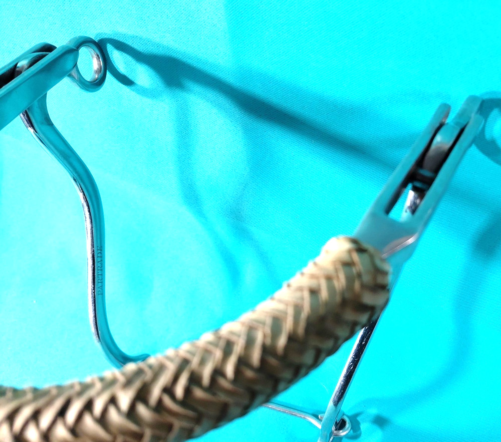 HORSE MECHANICAL HACKAMORE STAINLESS BRAIDED RAWHIDE PARTRADE