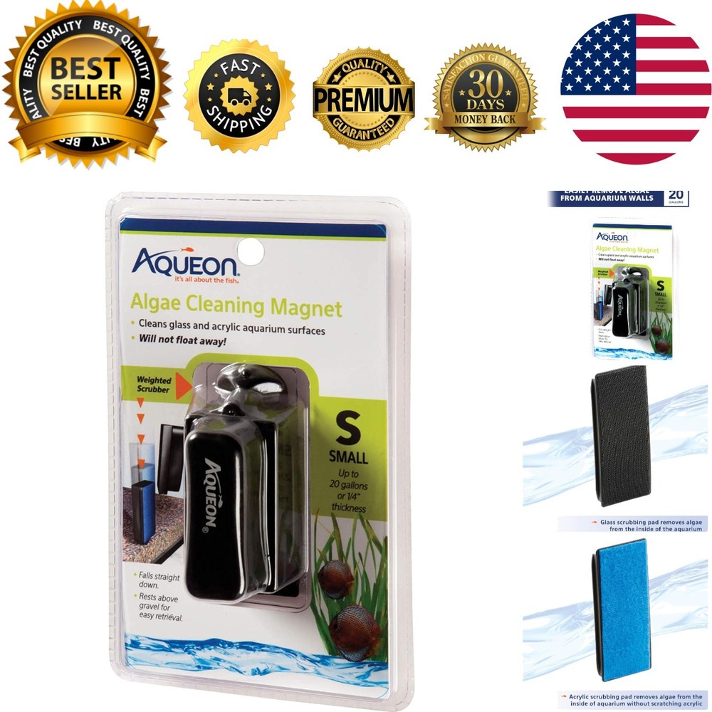 Fish Tank Algae Scraper - Lightweight + Non-Scratch Design for Glass & Acrylic