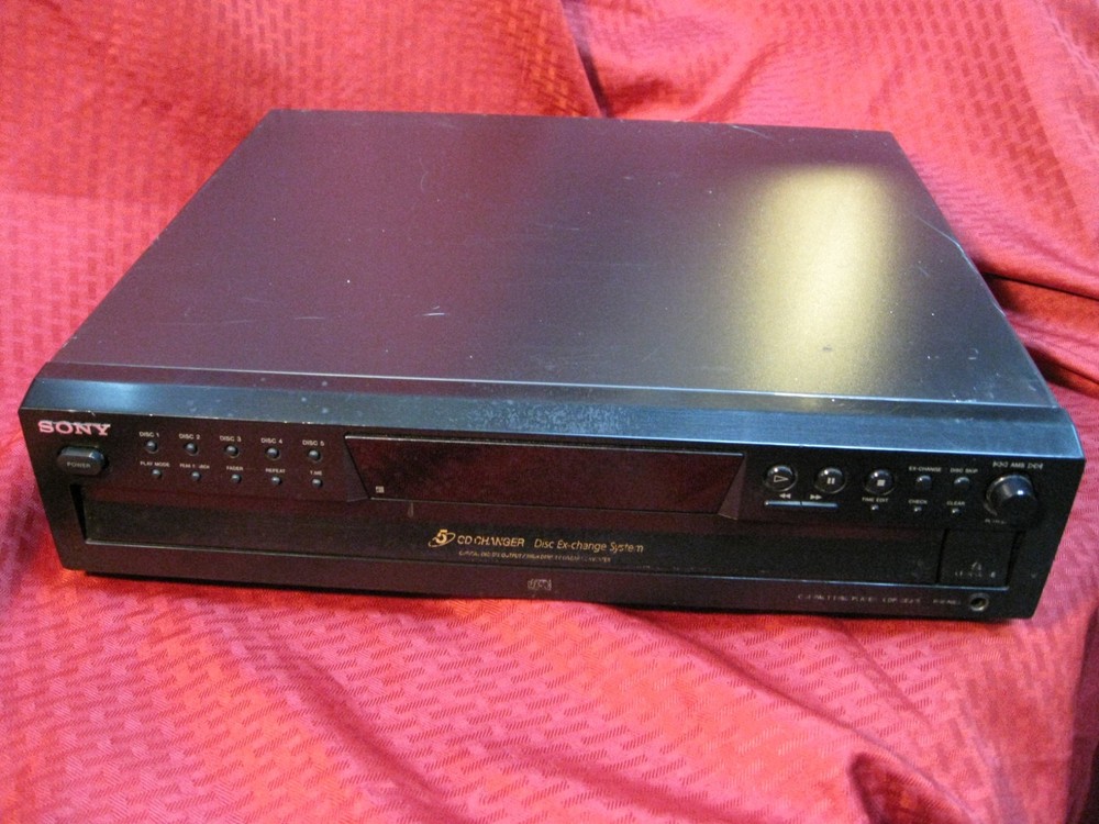 Sony CDP-CE375 5 Disc CD Player Changer Carousel - Working No Remote