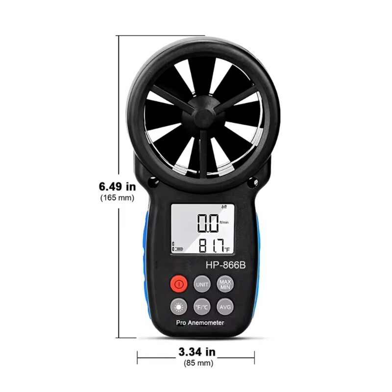 Small Wind Gauges Plastic Wind Speed Tester Ideal for Engineers Sailors
