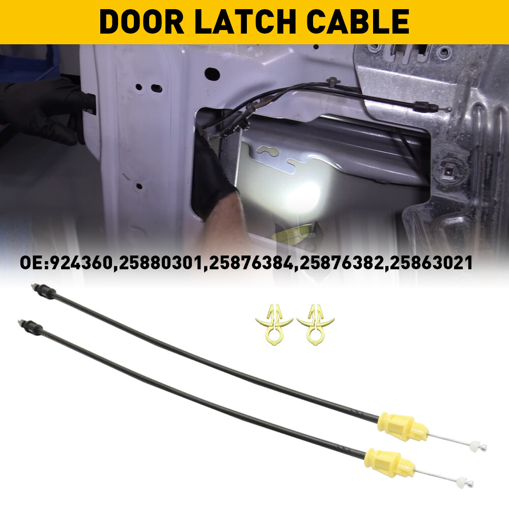 Door Latch Cables LH+RH Front For 2007-2013 Chevy Silverado 1500 2500 HD 3500 HD