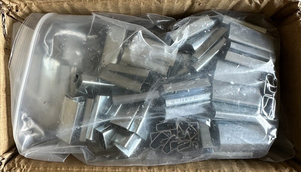 500 Packaging Metal Open Seals for 1/2" Width Polypropylene (PP) Strapping 1.25