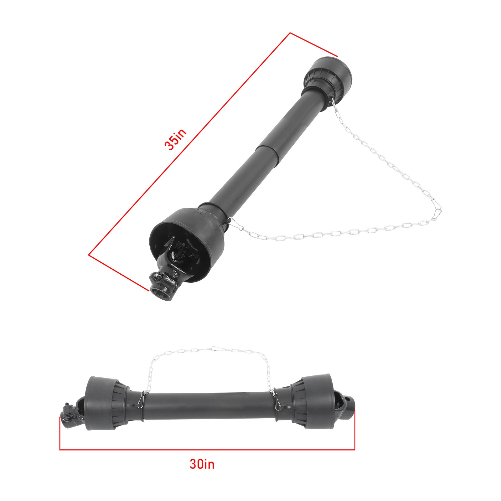 30-39" T4 PTO Shaft PTO Drive Shaft 1-3/8" 6 Spline Round End for Tractor Mower