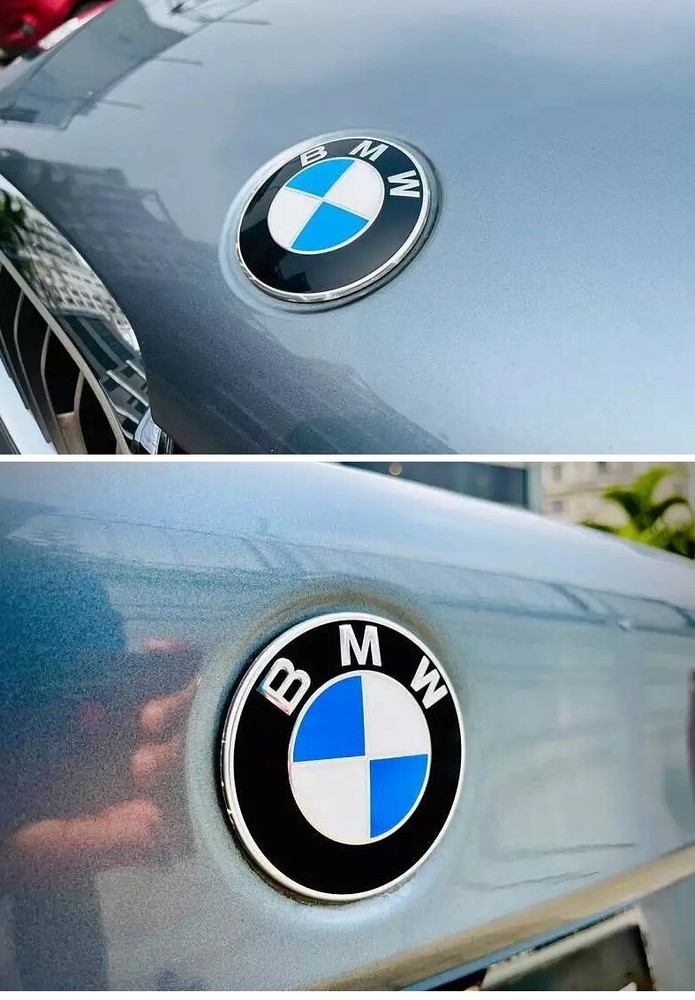 2 pieces SET BMW 82mm bonnet AND trunk emblems FOR E36 E32 E34 E60 E38