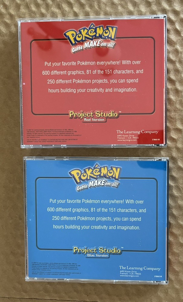 Pokémon Project Studio Red & Blue version by The Learning Company