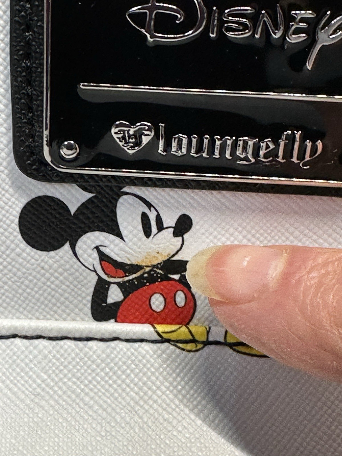 Loungefly Disney Classic Mickey Mouse Mini Backpack White Red Adjustable Straps